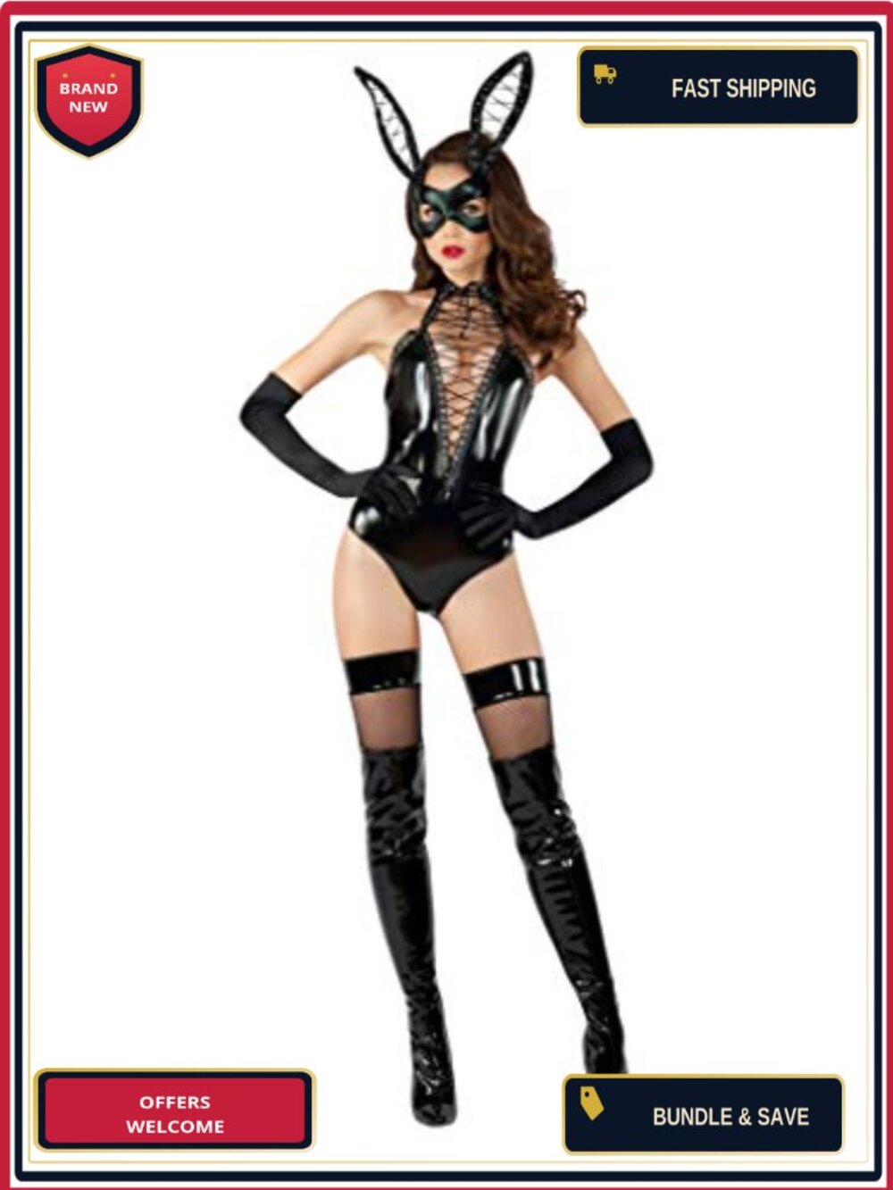 Masked Bunny Costume Romper